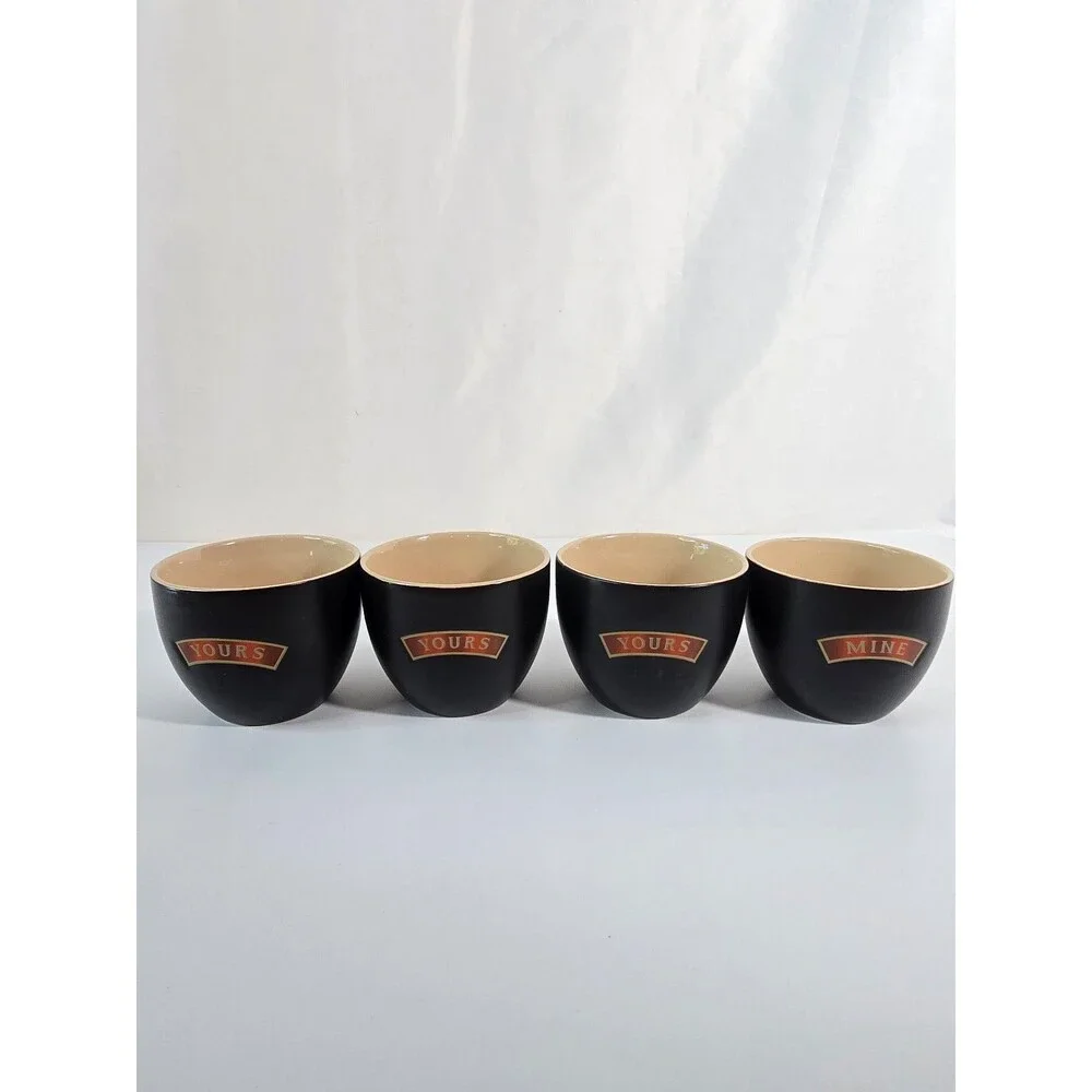 Baileys Irish Cream 8 ounce Yours & Mine Collectors Cups Set of Four (4)